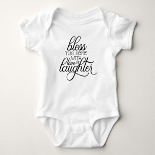 Body Para Bebê Abençoe esta casa com amor e riso-54097