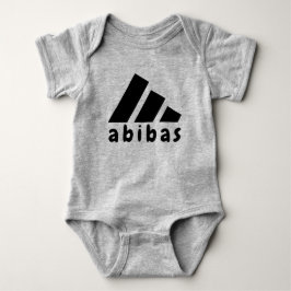 Body Para Bebê Abibas - Logotipo Paródia da ADIDAS Presente Engra