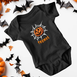 Body Para Bebê Abóbora engraçada de Halloween