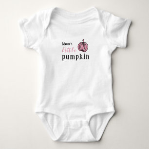 Body Para Bebê Abóbora Pequena Rosa de Halloween