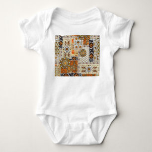 Body Para Bebê Abstrato digital étnica: padrão sem costura