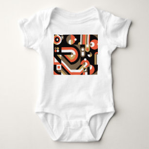 Body Para Bebê Abstrato geométrico: Design de Trabalho de arte fu