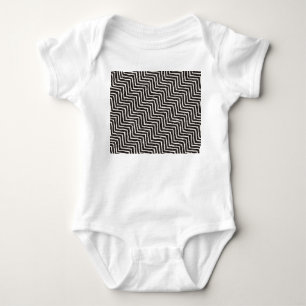 Body Para Bebê Abstrato Geométrico: Padrão Branco Preto