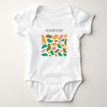 Abstrato Leaf Cute Baby Bodyfit