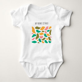 Body Para Bebê Abstrato Leaf Cute Baby Bodyfit