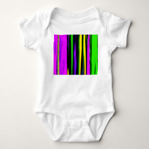 Body Para Bebê Abstrato Mardi Gras Stripes