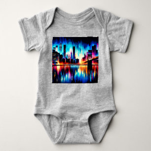 Body Para Bebê Abstrato Nova Iorque 1103