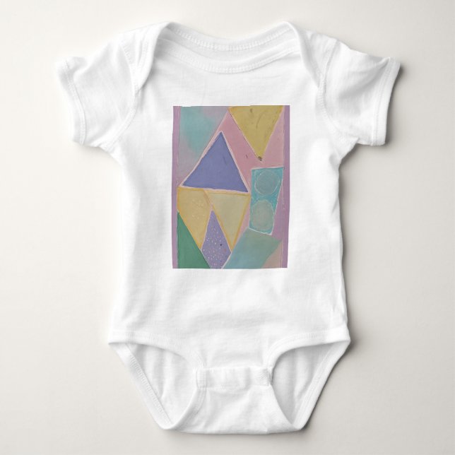 Body Para Bebê Abstratos Serenos: Um Sonho Pastel (Frente)