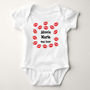 Body Para Bebê Abuela Name estava aqui Baby Bodycase