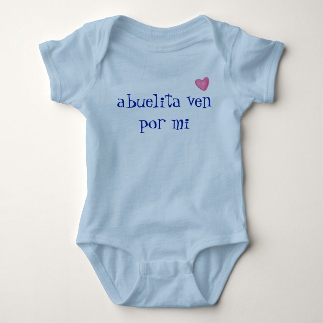 Body Para Bebê Abuelita Ven Por Mi Baby Romper Jumper (Frente)