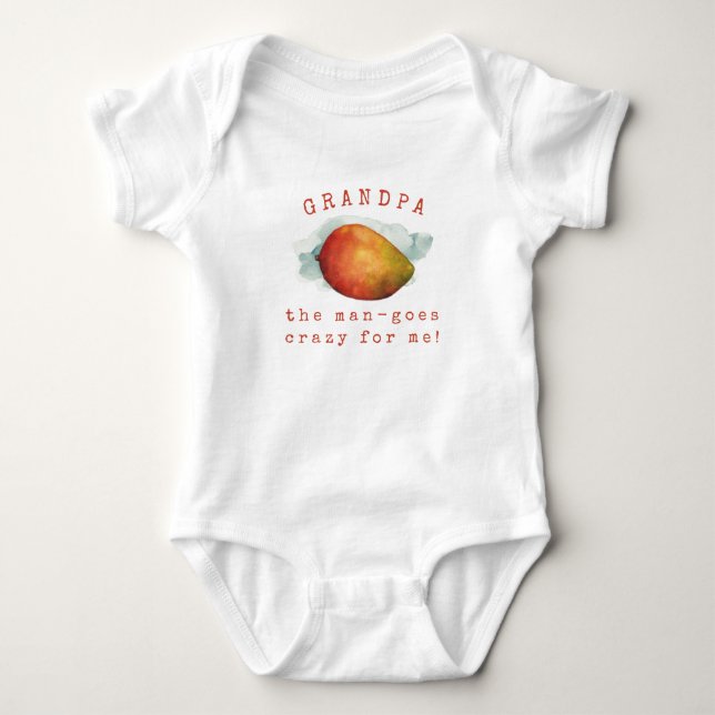Body Para Bebê Abuelo Fruta Mango Trocadilho (Frente)