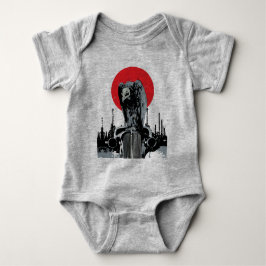 Body Para Bebê Abutre em Carro vintage com Sol Vermelho