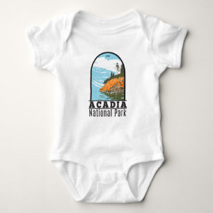 Body Para Bebê Acadia National Park Bar Harbor Lighthouse Maine