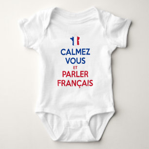 Body Para Bebê Acalmem-se e Falem Francês