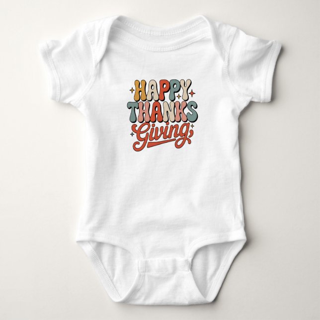 BODY PARA BEBÊ AÇÃO DE GRAÇAS (Frente)