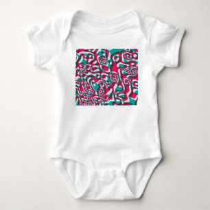 Body Para Bebê Acido Psicodélico Sem Olhos De Fundo Funky.