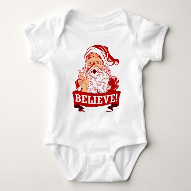 Body Para Bebê Acredite em Papai Noel (Frente)