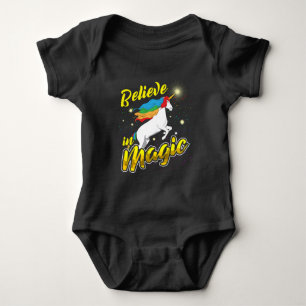 Body Para Bebê Acredite em um Unicórnio Magic Cute