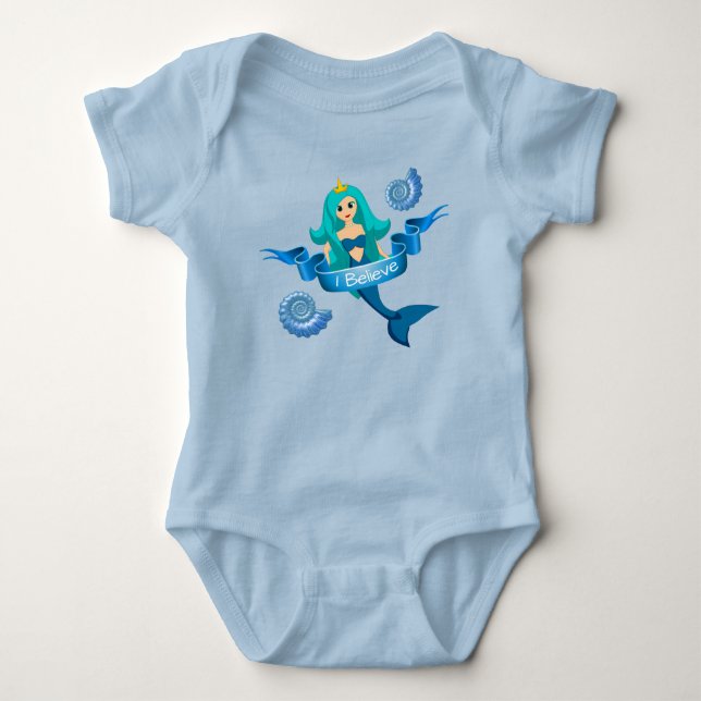 Body Para Bebê Acredite na Princesa Sereia (Frente)