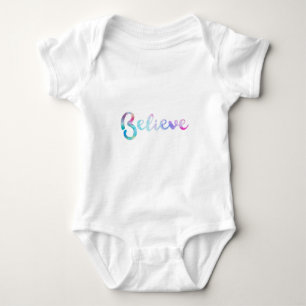 Body Para Bebê Acreditem na Tipografia das Cores d'Água