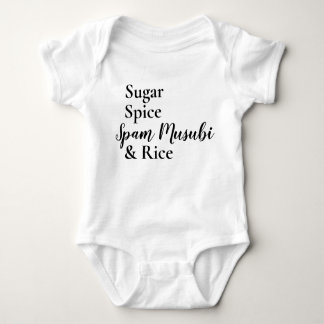 Body Para Bebê Açúcar Spice Spam Musubi & Rice