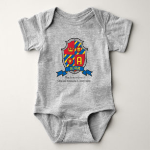 Body Para Bebê Adam boys nome e significado do escudo de cavaleir