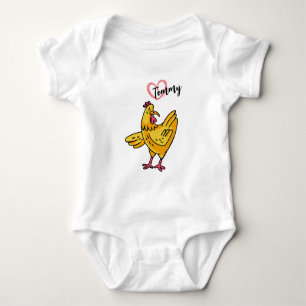 Body Para Bebê Add Name to chickens Birthday Gift, chikens Lovers