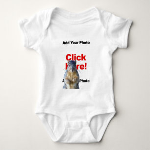Body Para Bebê Adicione Um Foto Personalizada De Bebê Esquilo
