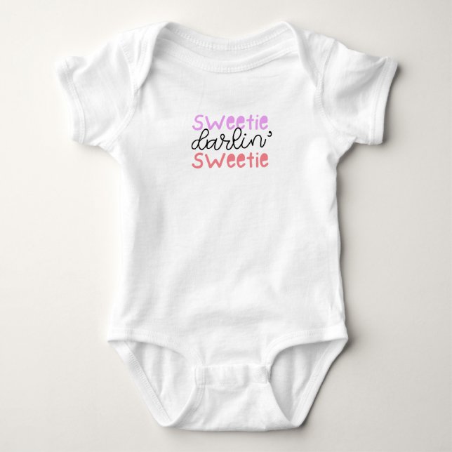 Body Para Bebê Adorable Baby Bodysuit with Sweet Saying (Frente)