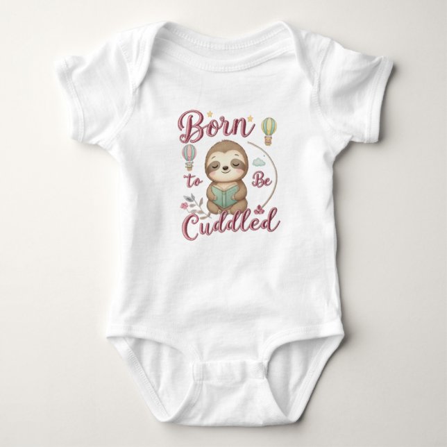 Body Para Bebê Adorable Baby Sloth (Frente)