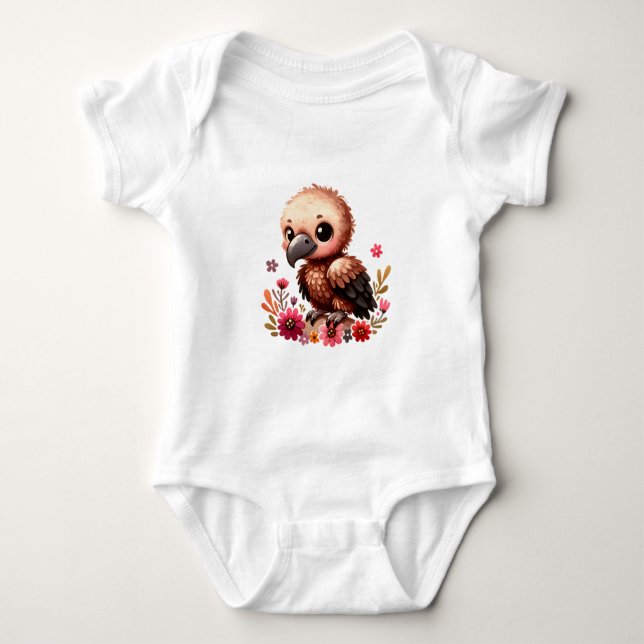Body Para Bebê Adorable Baby Vulture Design (Frente)