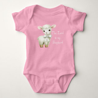 Body Para Bebê Adorable Christian Lamb Foral Balloon Scripture