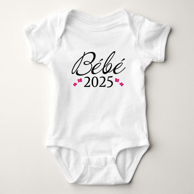 Body Para Bebê Adorable design 'Bébé 2025' (Frente)