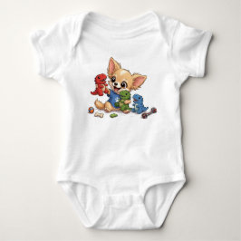 Body Para Bebê Adorable Puppy & Dino Friends Baby