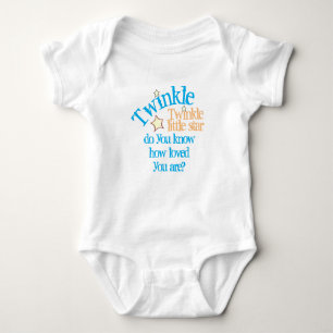 Body Para Bebê Adorada Pequena estrela - brilho personalizado