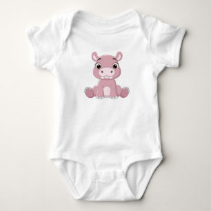 Body Para Bebê Adorável Bebê Hippo Amor