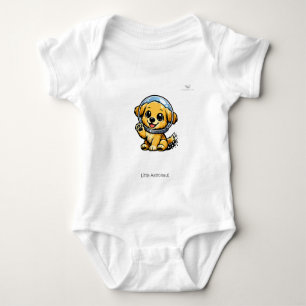 Body Para Bebê Adorável Cachorrinho Astronauta Chibi Personalizad