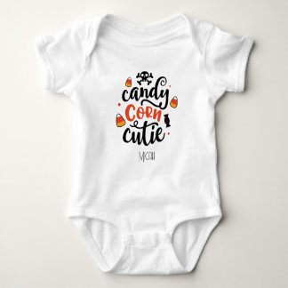 Body Para Bebê Adorável "Candy Corn Cutie" Monograma Nome