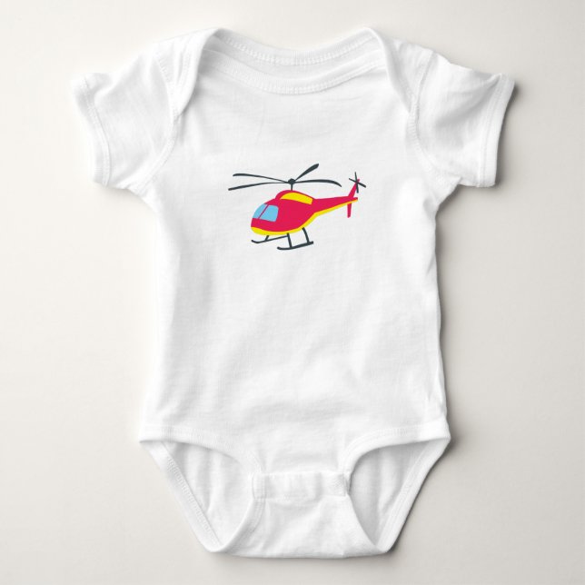 Body Para Bebê Adorável Helicóptero Voador  (Frente)