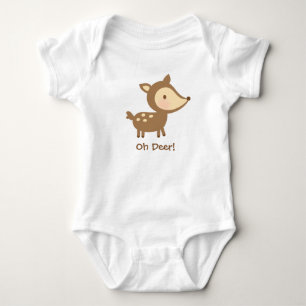 Body Para Bebê Adorável Humor de Pun Oh Deer Para Bebês