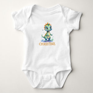 Body Para Bebê Adorável Nursery de Bebê Dinossauro Kawaii Present