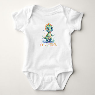 Body Para Bebê Adorável Nursery de Bebê Dinossauro Kawaii Present