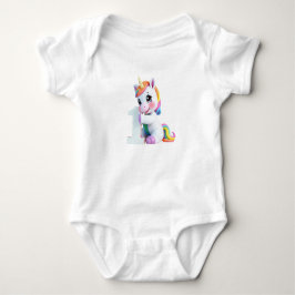Body Para Bebê Adorável Rainbow Unicorn