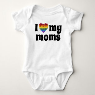Body Para Bebê Adorei minha forma mães-coração Flores do Orgulho