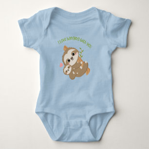Body Para Bebê Adoro andar contigo, Sloths