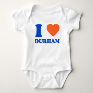 Body Para Bebê Adoro Durham Heart NC Bull City Gift