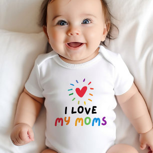 Body Para Bebê Adoro o meu Dia do Orgulho Mães adorável