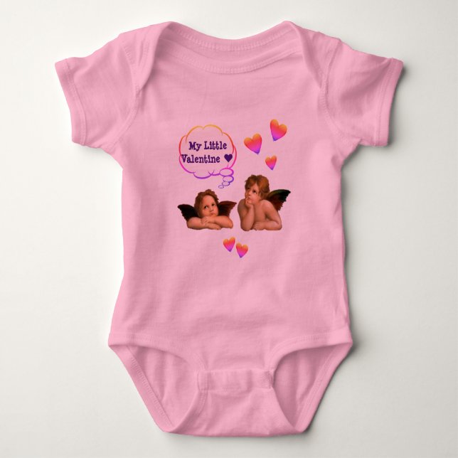 Body Para Bebê ADORO Personalizado O MEU PEQUENO Anjo Cherub NAMO (Frente)