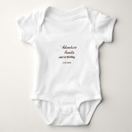 Body Para Bebê Adventure awaits 1st birthday name date planeretro
