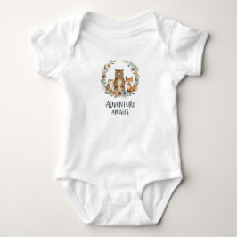 Body Para Bebê Adventure Awaits Baby Bodysuit – Woodland Animals 